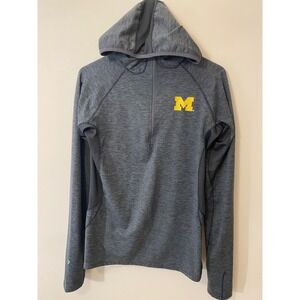 Michigan Wolverines Colosseum Gray Athletic Hoodie 1/4 Zip Women's Small